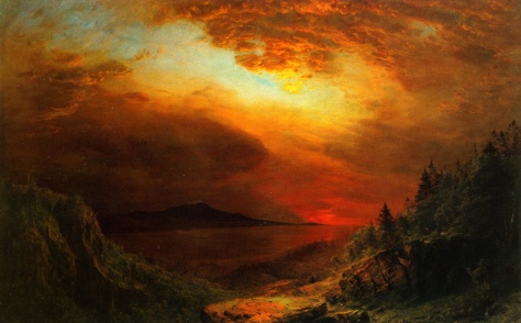Frederic Edwin Church - Twilight, Mount Desert Island, Maine